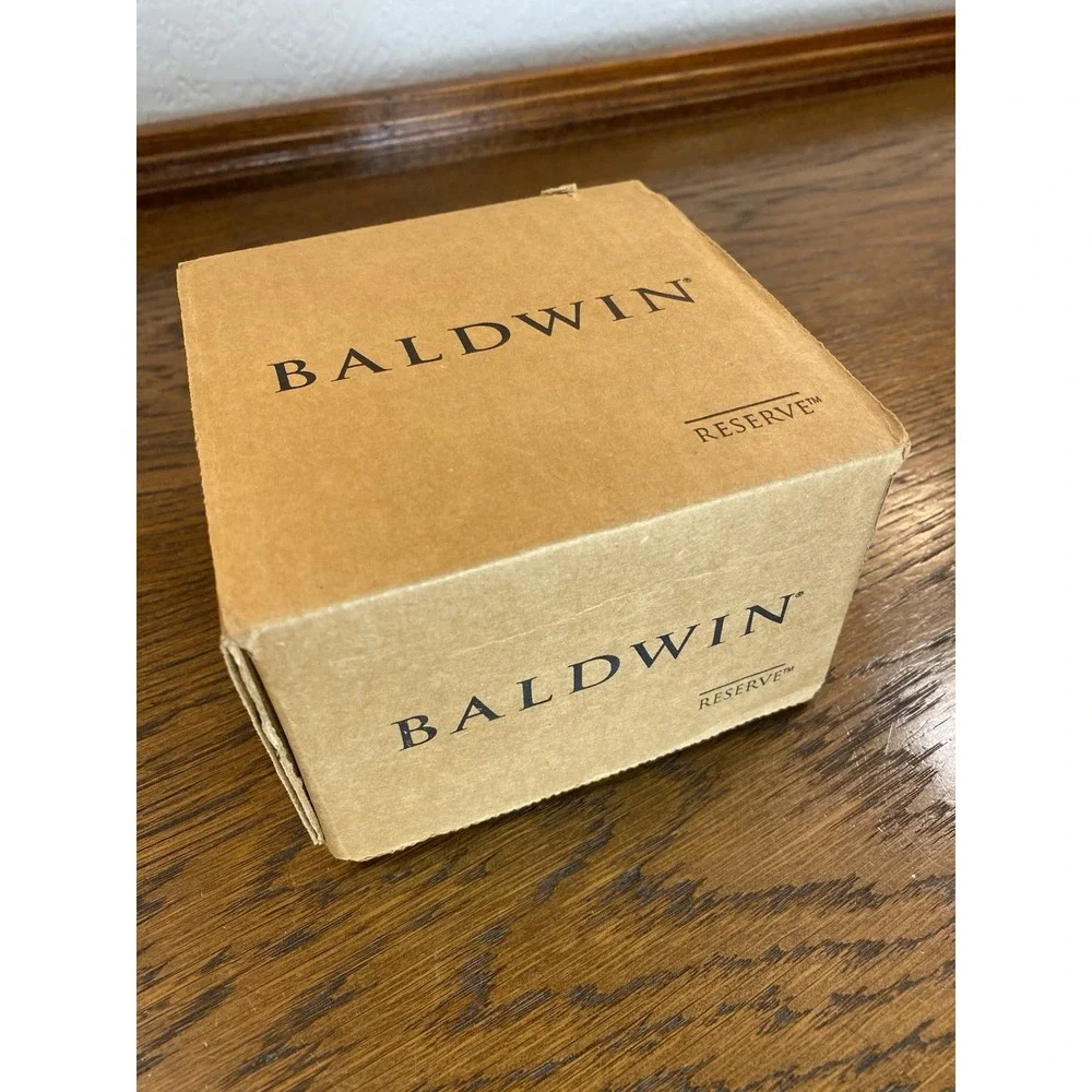 Baldwin Reserve Decorative Dummy Traditional Square Rose Satin Brass & Black